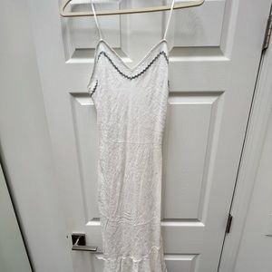 NWT Marysia resort collection white linen swim coverup/sheer dress size M